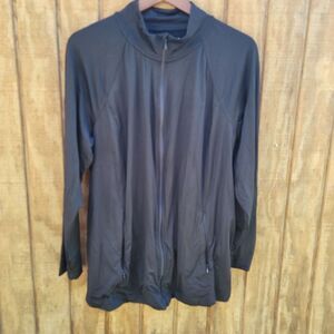 J Jill Fit Fit Performance Shirttail Jacket Black Womens Size 2X